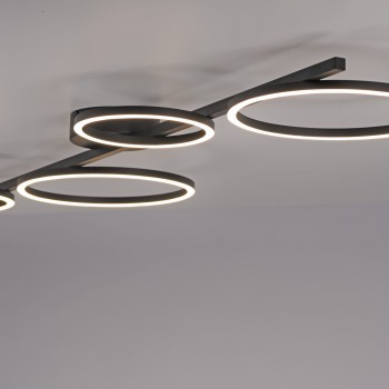 Plafoniera LED MINI RITUS negru Zuma Line 14211-18, 7x42 cm, 40W