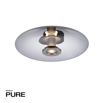 Plafoniera LED PURE VITRUM gri Zuma Line 6083-15, D45 cm, 17.5W