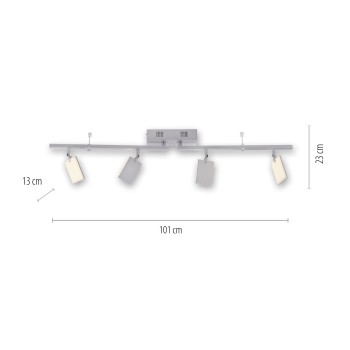 Plafoniera LED PURE-MIRA aluminiu Zuma Line 6356-95, 101x95 cm, 28W