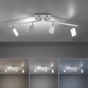 Plafoniera LED PURE-MIRA aluminiu Zuma Line 6356-95, 101x95 cm, 28W