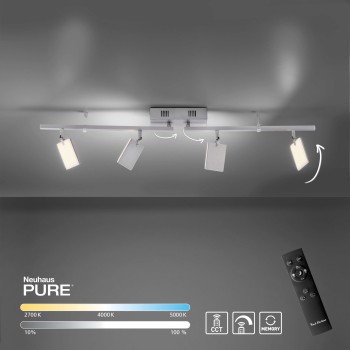 Plafoniera LED PURE-MIRA aluminiu Zuma Line 6356-95, 101x95 cm, 28W