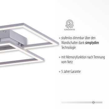 Plafoniera LED INIGO otel Zuma Line 8192-55, 53.8x24.2 cm, 27W