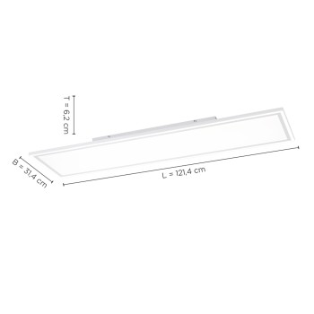 Plafoniera LED EDGING alb Zuma Line 14852-16, 6.2x31.4 cm, 60W
