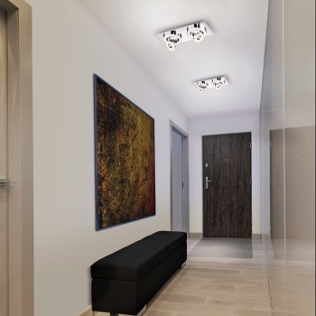 Plafoniera LED TIM crom Zuma Line 14521-17, 40x17 cm, 12W