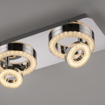 Plafoniera LED TIM crom Zuma Line 14521-17, 40x17 cm, 12W