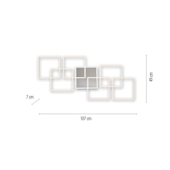Plafoniera LED Q-INIGO otel Zuma Line 6014-55, 107.5x48.8 cm, 60W