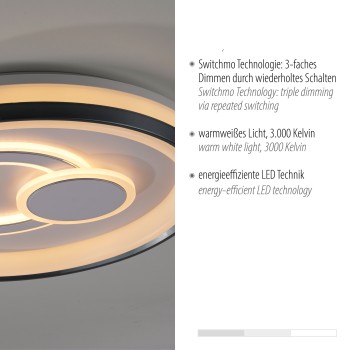 Plafoniera LED MINELLI alb Zuma Line 14334-16, 6.8x50 cm, 40W