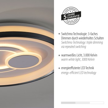 Plafoniera LED MINELLI alb Zuma Line 14334-16, 6.8x50 cm, 40W