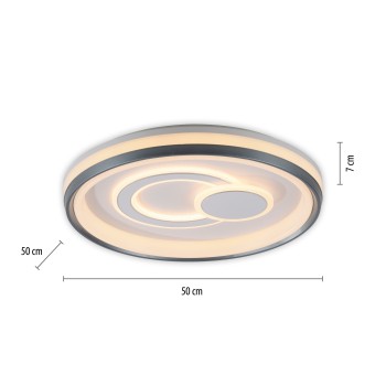 Plafoniera LED MINELLI alb Zuma Line 14334-16, 6.8x50 cm, 40W