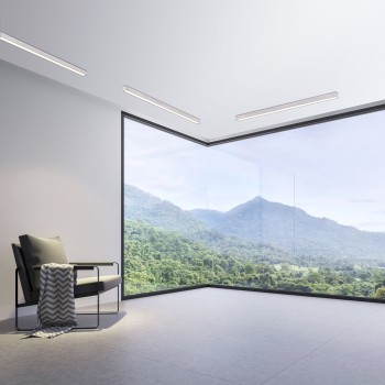 Plafoniera LED PURE-LINES aluminiu Zuma Line 6021-95, 110x3.8 cm, 18W