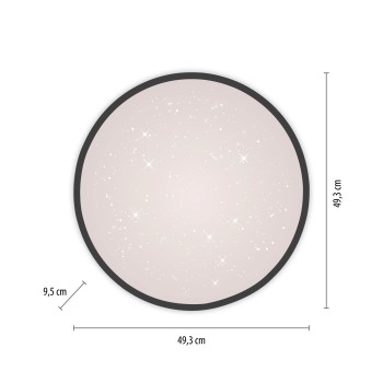 Plafoniera LED KYLE negru Zuma Line 14295-18, 9.5x49.3 cm, 36.5W