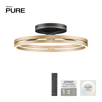 Plafoniera LED PURE LOOP negru Zuma Line 6552-68, D60 cm, 42W