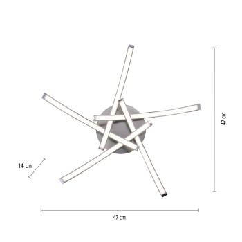 Plafoniera LED VALERIE otel Zuma Line 15340-55, D47 cm, 21W