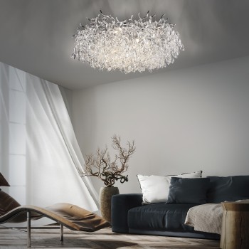 Plafoniera RICICLE crom Zuma Line 6054-17, D80 cm, 13xG9