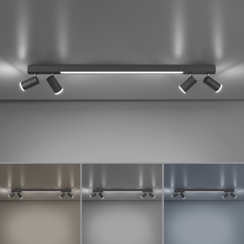Plafoniera LED PURE-LINES antracit Zuma Line 6121-13, 120x19 cm, 25W