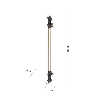 Plafoniera LED PURE-LINES antracit Zuma Line 6121-13, 120x19 cm, 25W