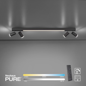 Plafoniera LED PURE-LINES antracit Zuma Line 6121-13, 120x19 cm, 25W