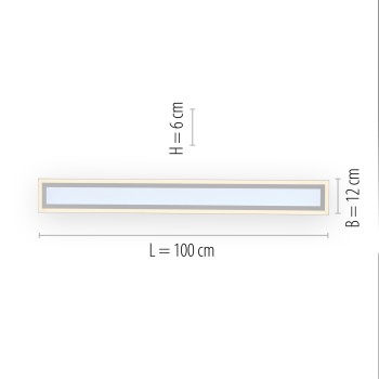 Plafoniera LED EDGING alb Zuma Line 14853-16, 6x11.8 cm, 35W