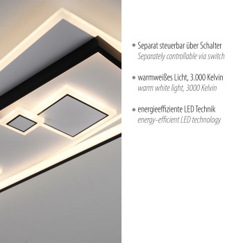 Plafoniera LED MAILAK negru Zuma Line 6391-16, 97.5x30 cm, 39W