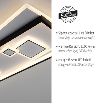 Plafoniera LED MAILAK negru Zuma Line 6391-16, 97.5x30 cm, 39W