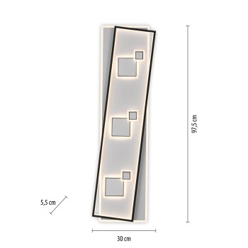 Plafoniera LED MAILAK negru Zuma Line 6391-16, 97.5x30 cm, 39W