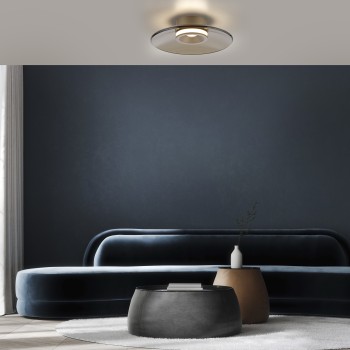 Plafoniera LED PURE MOON maro Zuma Line 6094-97, D32 cm, 17.7W