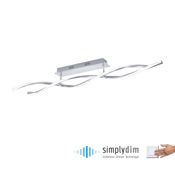 Plafoniera LED POLINA otel Zuma Line 9143-55, 110x8 cm, 23.3W