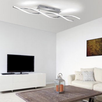 Plafoniera LED POLINA otel Zuma Line 9143-55, 110x8 cm, 23.3W