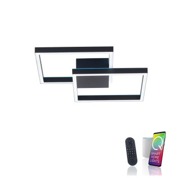 Plafoniera LED Q-MARKO negru Zuma Line 6144-18, D53.5 cm, 42.5W, RGB