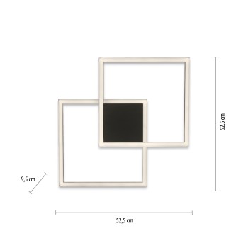 Plafoniera LED Q-MARKO negru Zuma Line 6144-18, D53.5 cm, 42.5W, RGB
