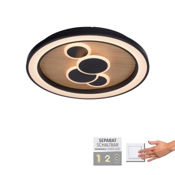 Plafoniera LED ELIZA negru Zuma Line 6284-79, D60 cm, 63W