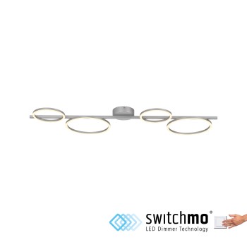 Plafoniera LED MINI RITUS argintiu Zuma Line 14211-21, 7x42 cm, 40W
