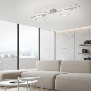 Plafoniera LED MINI RITUS argintiu Zuma Line 14211-21, 7x42 cm, 40W
