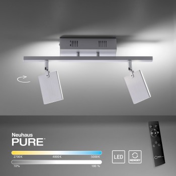 Plafoniera LED PURE-MIRA aluminiu Zuma Line 6354-95, 52.5x24 cm, 15W