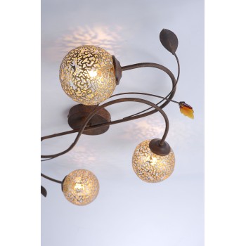 Plafoniera GRETA ruginiu Zuma Line 6395-48, 65x39 cm, 4xG9