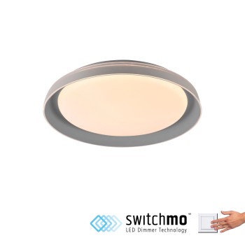 Plafoniera LED SATI gri deschis Zuma Line 14368-15, 8.5x43 cm, 23.5W