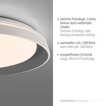 Plafoniera LED SATI gri deschis Zuma Line 14368-15, 8.5x43 cm, 23.5W