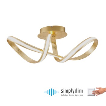 Plafoniera LED MELINDA auriu Zuma Line 8331-12, 64x24 cm, 33W
