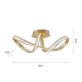 Plafoniera LED MELINDA auriu Zuma Line 8331-12, 64x24 cm, 33W