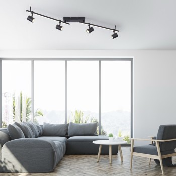 Plafoniera BARIK negru Zuma Line 6525-18, 123x101 cm, 5xGU10