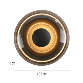 Plafoniera LED POSH gri Zuma Line 15696-15, D22 cm, 7.4W