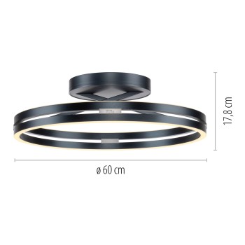Plafoniera LED PURE LOOP gri Zuma Line 6552-15, D60 cm, 42W