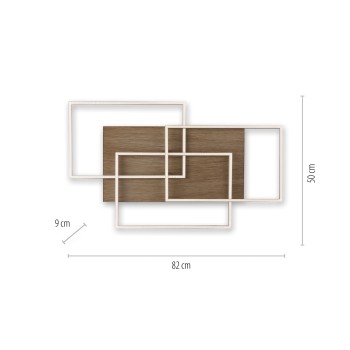 Plafoniera LED PALMA lemn Zuma Line 8330-79, 82x50 cm, 40W