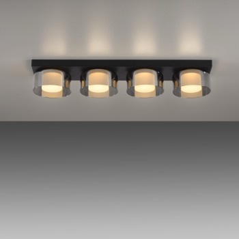 Plafoniera LED RIKA negru Zuma Line 6164-18, 70x15 cm, 24W