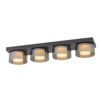 Plafoniera LED RIKA negru Zuma Line 6164-18, 70x15 cm, 24W