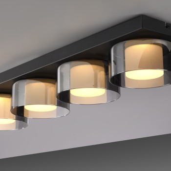 Plafoniera LED RIKA negru Zuma Line 6164-18, 70x15 cm, 24W
