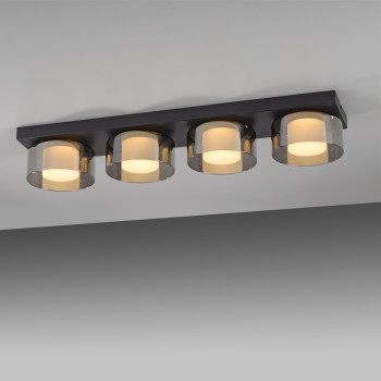 Plafoniera LED RIKA negru Zuma Line 6164-18, 70x15 cm, 24W