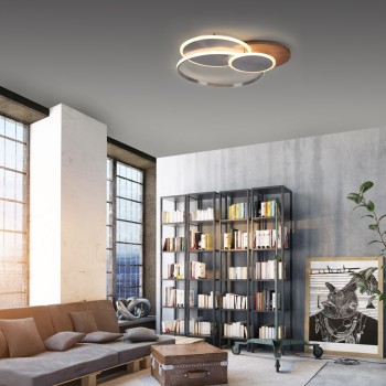 Plafoniera LED PALMA lemn Zuma Line 8328-79, 65x62.5 cm, 55W