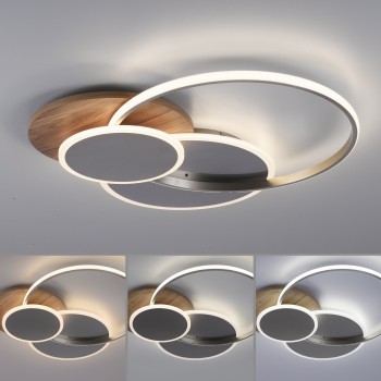 Plafoniera LED PALMA lemn Zuma Line 8328-79, 65x62.5 cm, 55W
