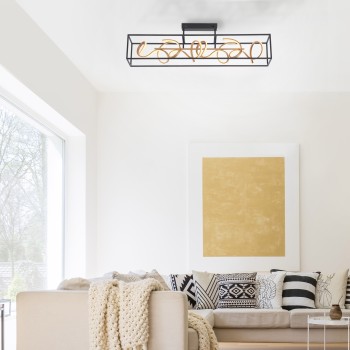 Plafoniera LED SELINA negru Zuma Line 6473-18, 110x20 cm, 45W